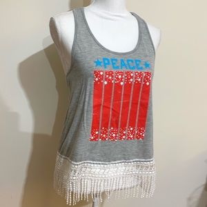 Cute Fringe Hem 4th of July Patriotic Tee 🇺🇸